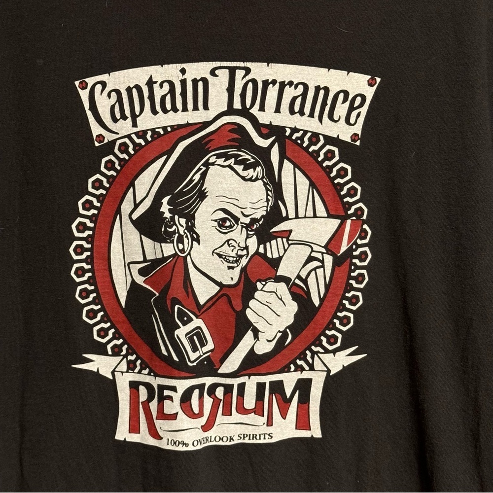Captain Torrance RedRum Overlook Spirits The Shining Horror Movie Tee Size XL - Picture 3 of 4